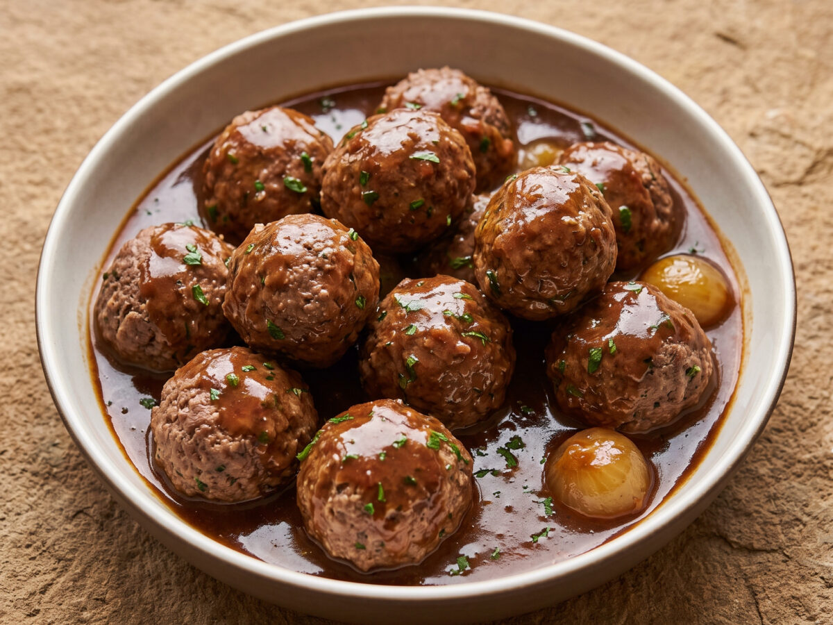 Boulettes de bouilli à la sauce bordelaise