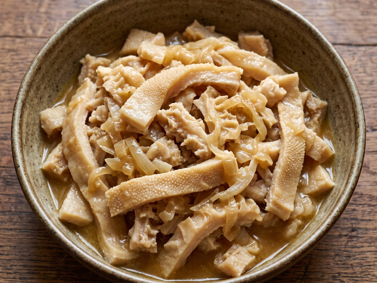 Tripes à la bretonne: Bretonische Kutteln mit Zwiebelbutter