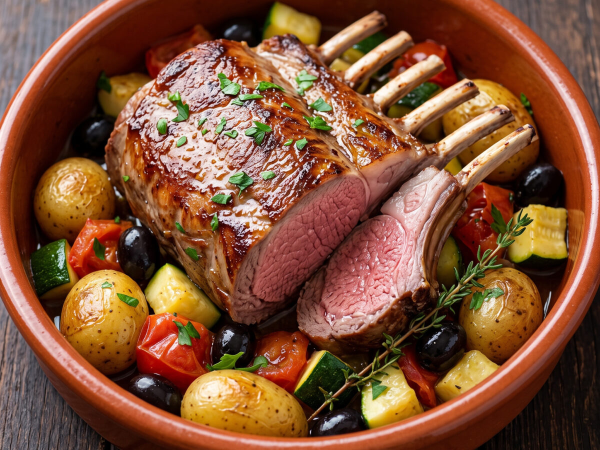 Carré d’agneau à la niçoise aus der Cocotte