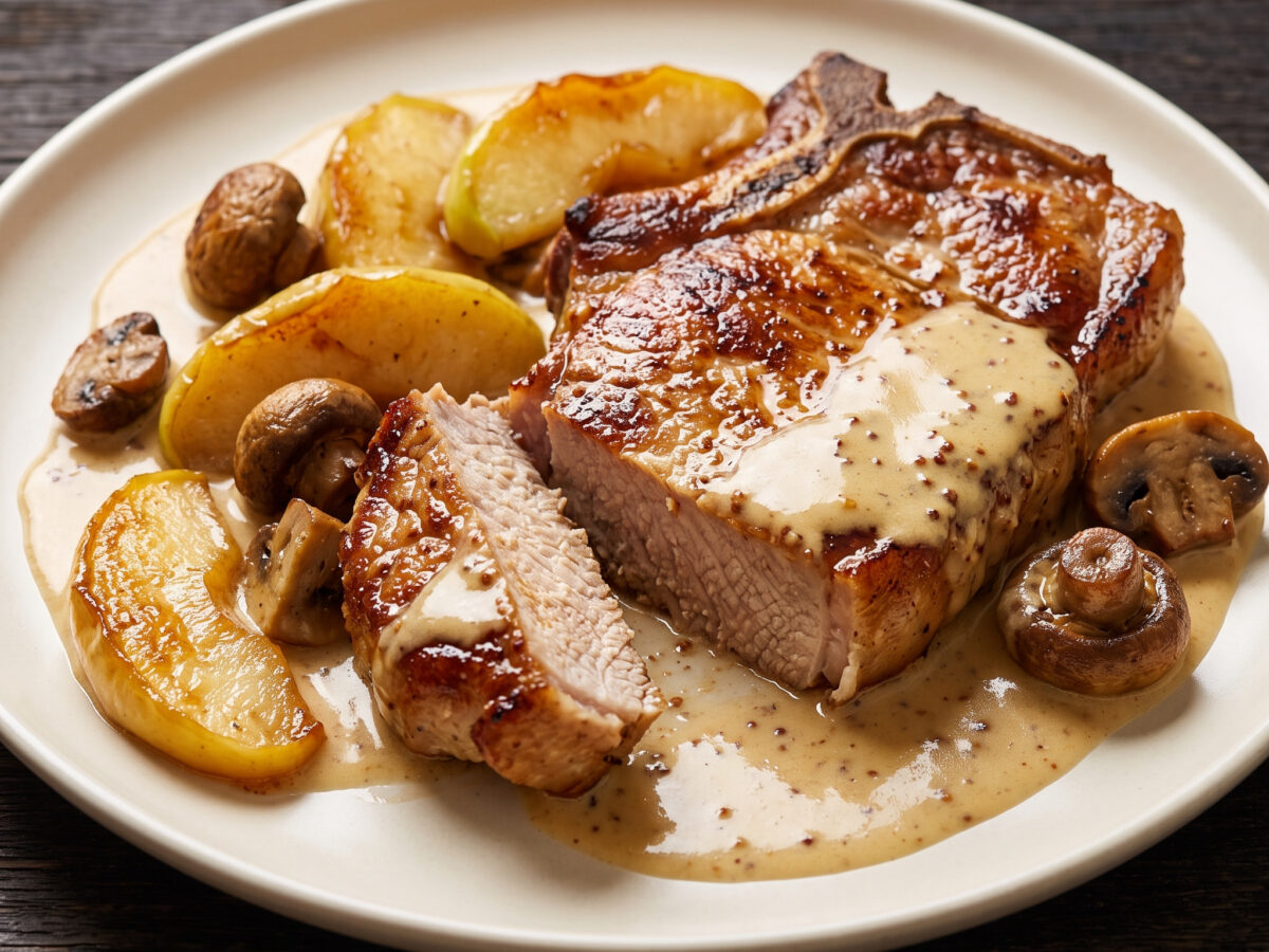 Côtes de porc à la normande