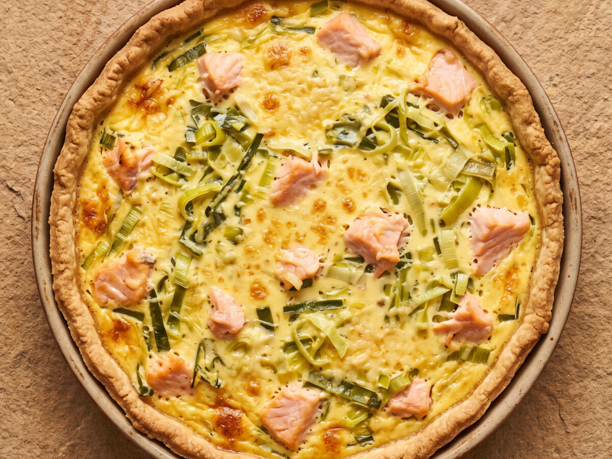Flamiche samarienne: Lauch und Lachs aus der Baie de Somme