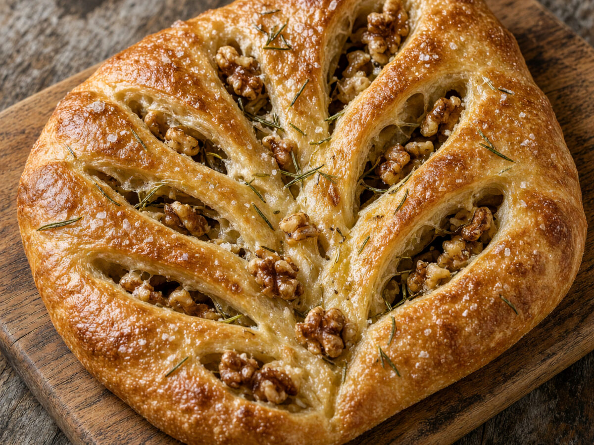 Fougasse aux noix du Périgord et romarin