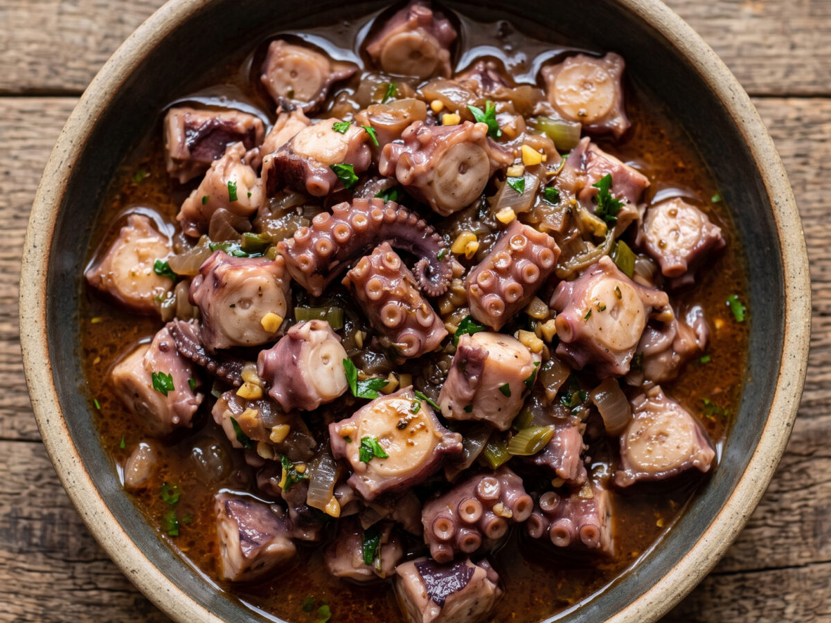 Fricassée de chatou aus Guadeloupe