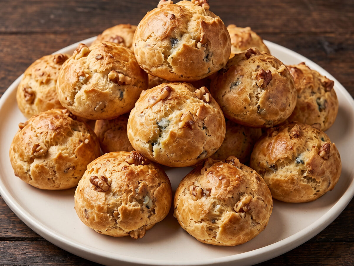 Gougères au Roquefort et aux noix aus Occitanie