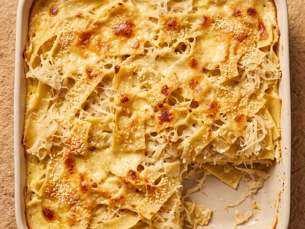 Gratin de lasagnettes à la choucroute
