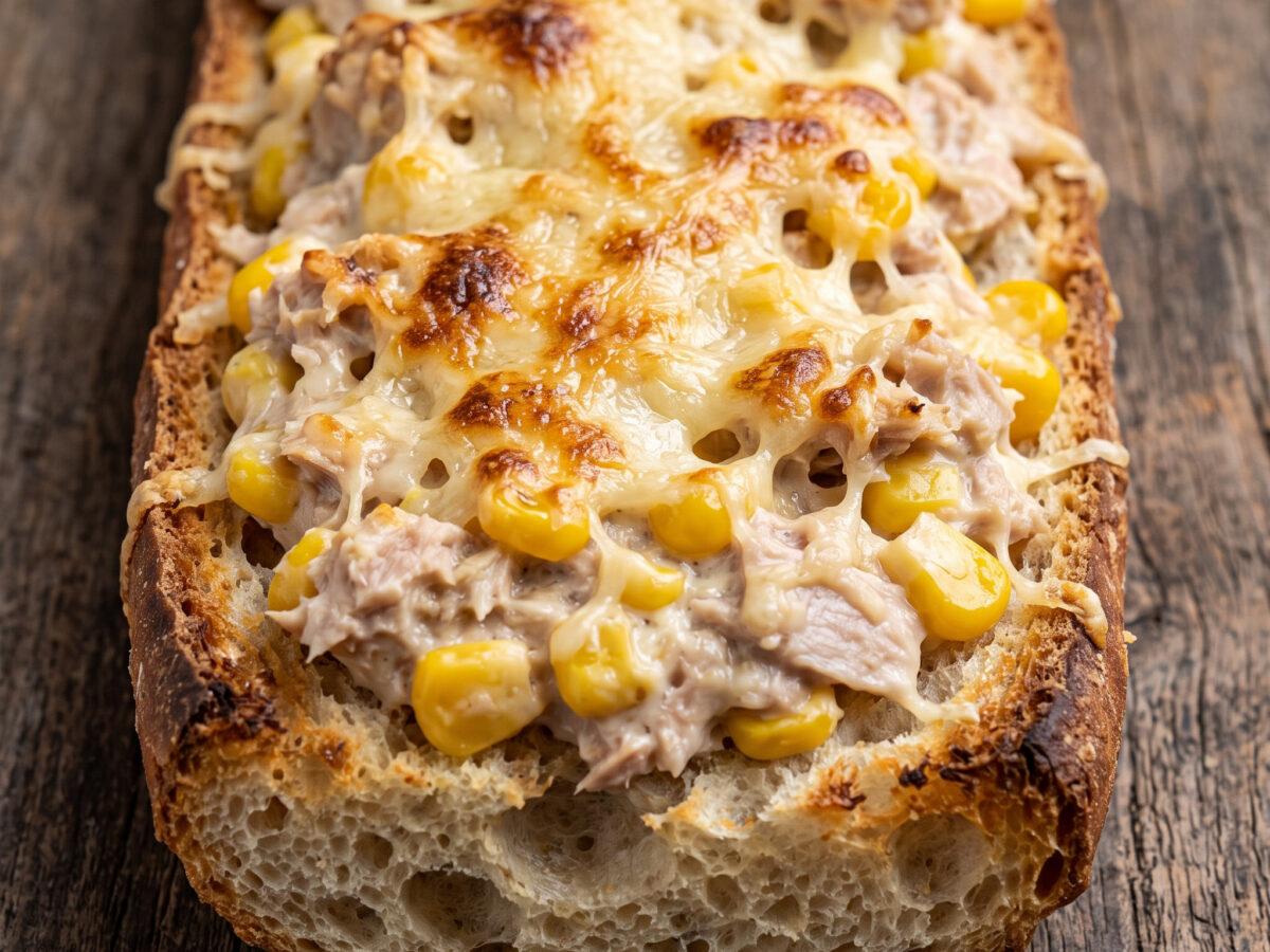 Gratiné thon-maïs – offene Tartine aus La Réunion