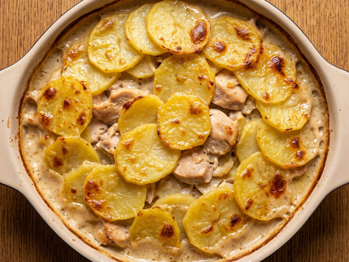 Mayotte: Gratin de pommes de terre au poulet