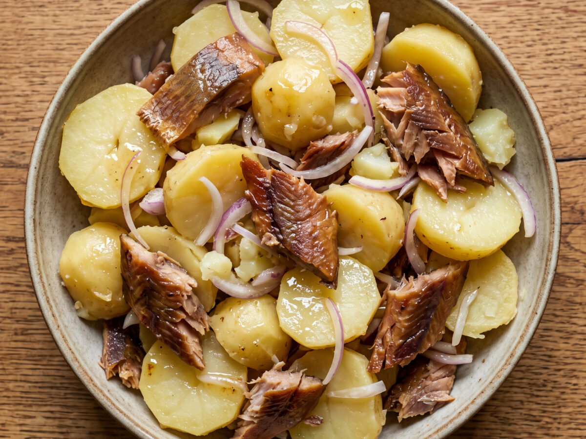 Kartoffeln und Räucherhering aus Hauts-de-France