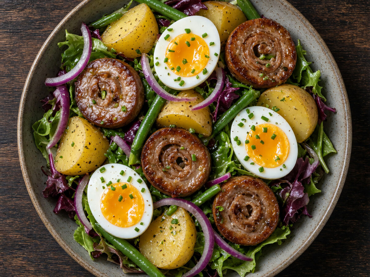 Kartoffeln, Bohnen und Andouille