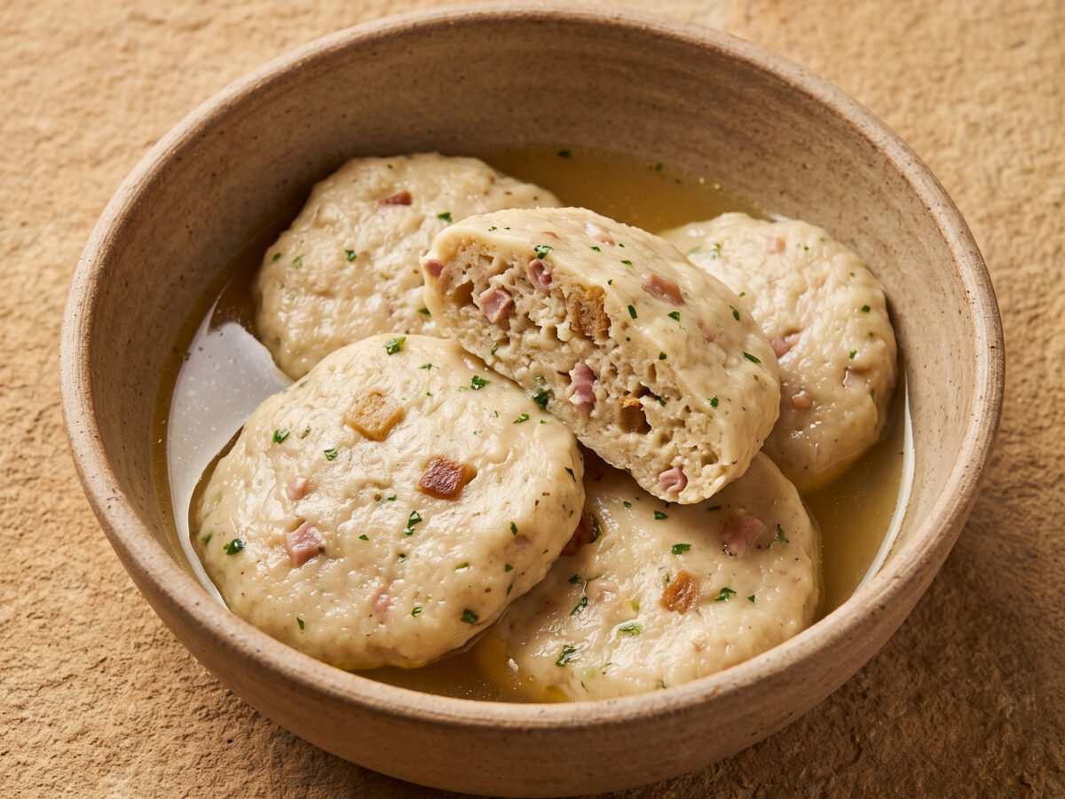 Mique du Périgord aus würzigem Bouillon
