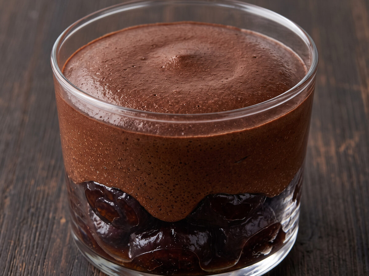 Mousse au chocolat et pruneaux d’Agen