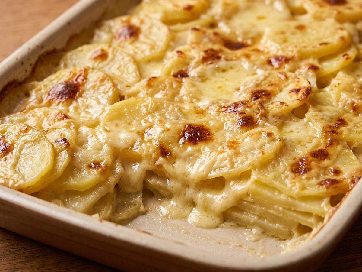 Normandisches Kartoffelgratin mit Pont-l’Évêque