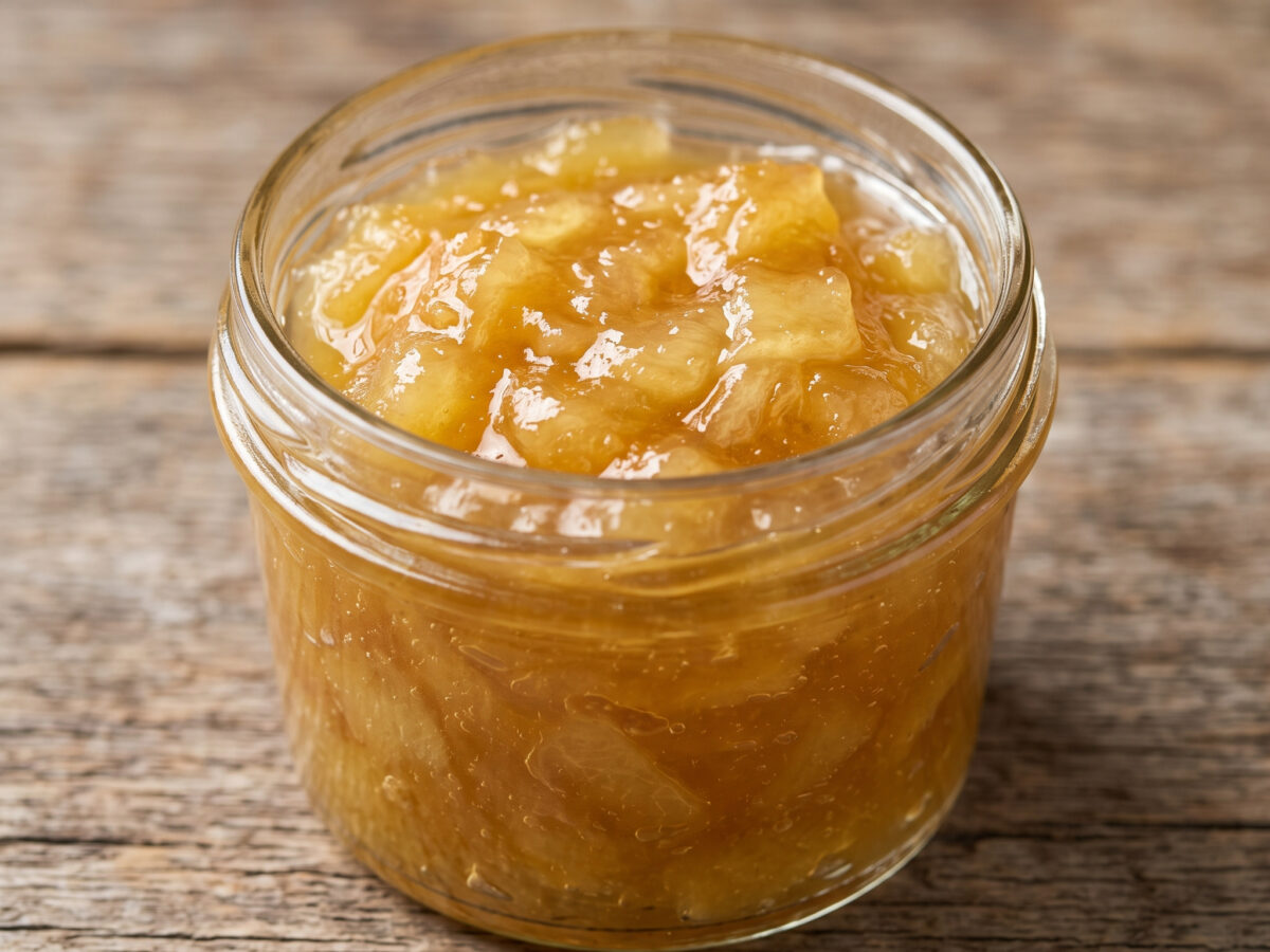 Normannische Apfelkonfitüre mit Calvados
