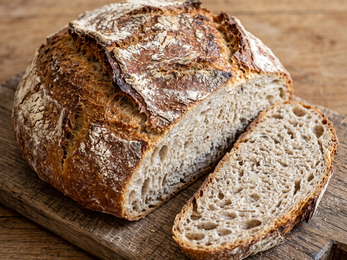 Pain de campagne mit Roggen und Poolish