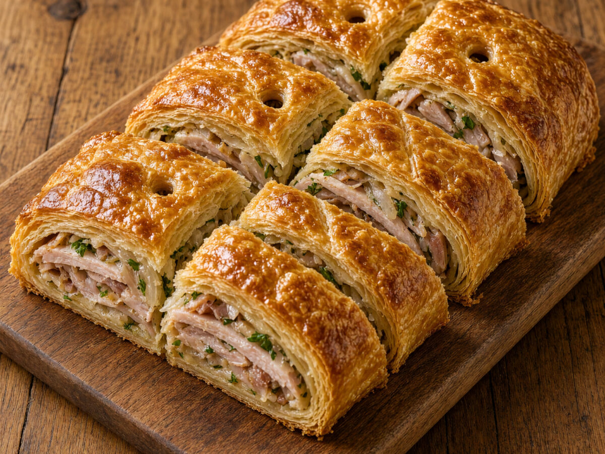 Goldbrauner Pâté lorrain aus Châtenois