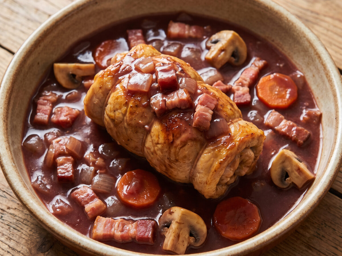 Paupiettes de veau à la bourguignonne