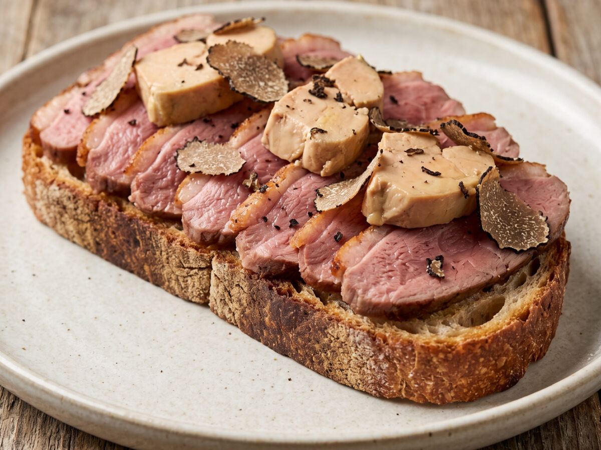Périgord auf geröstetem Brot