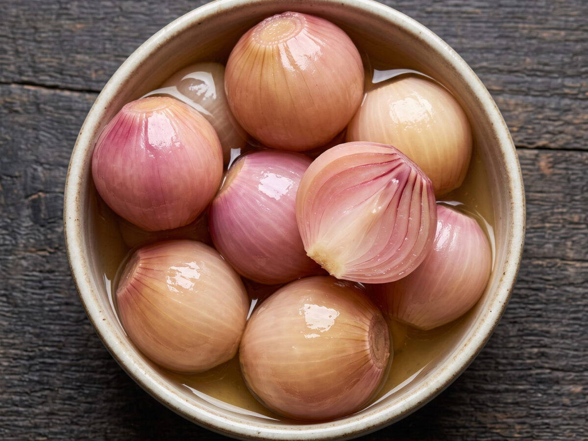 Petits oignons de Roscoff « Piglen » au vinaigre
