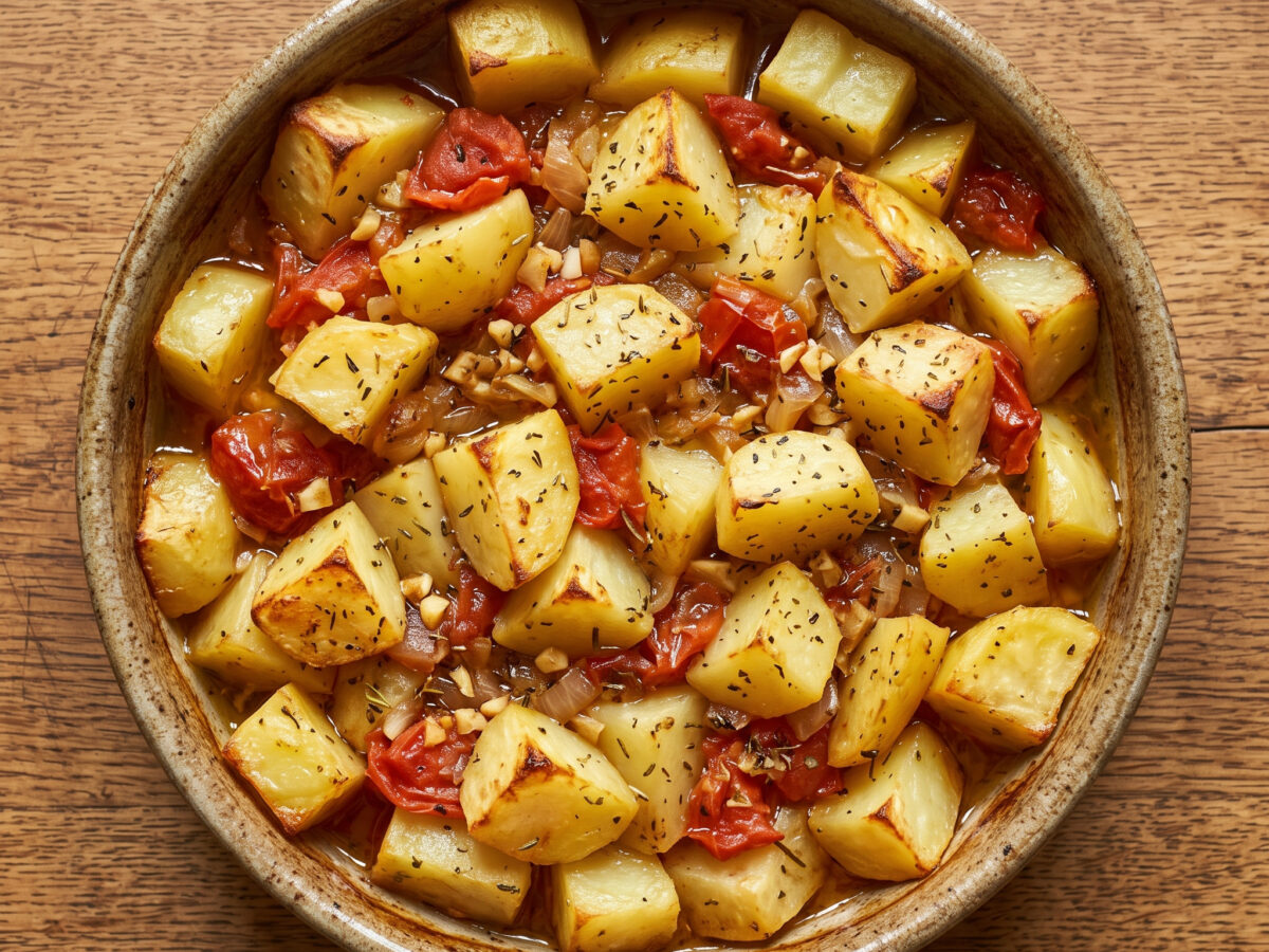 Pommes de terre à la provençale mit Zitrone und Oliven