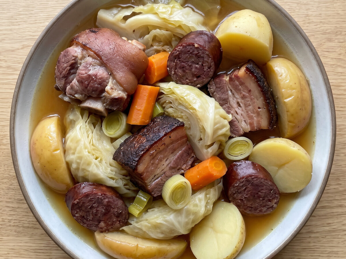 Potée normande: Schwein, Kohl und Cidre aus dem großen Topf