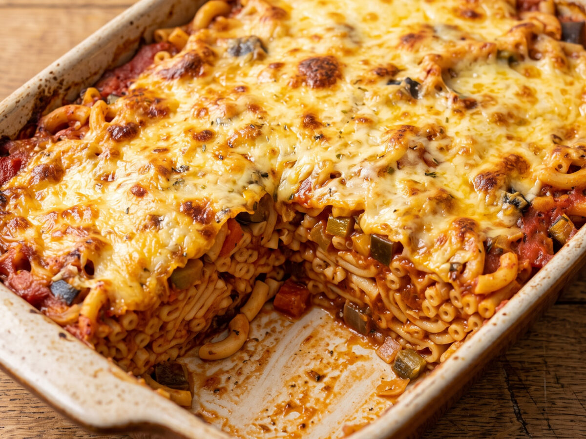 Provenzalischer Nudelgratin mit Gemüse