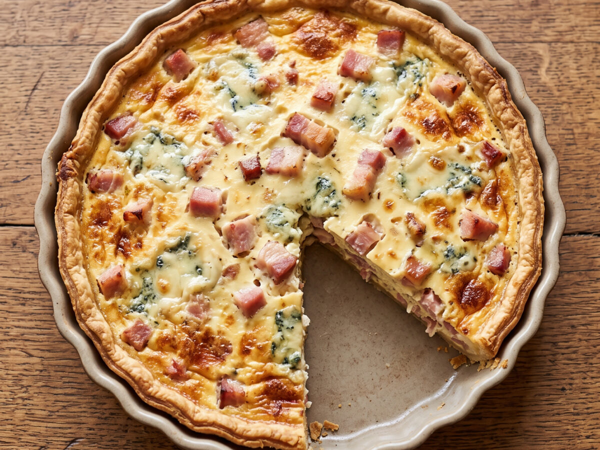 Quiche à la Fourme d’Ambert mit Lardons