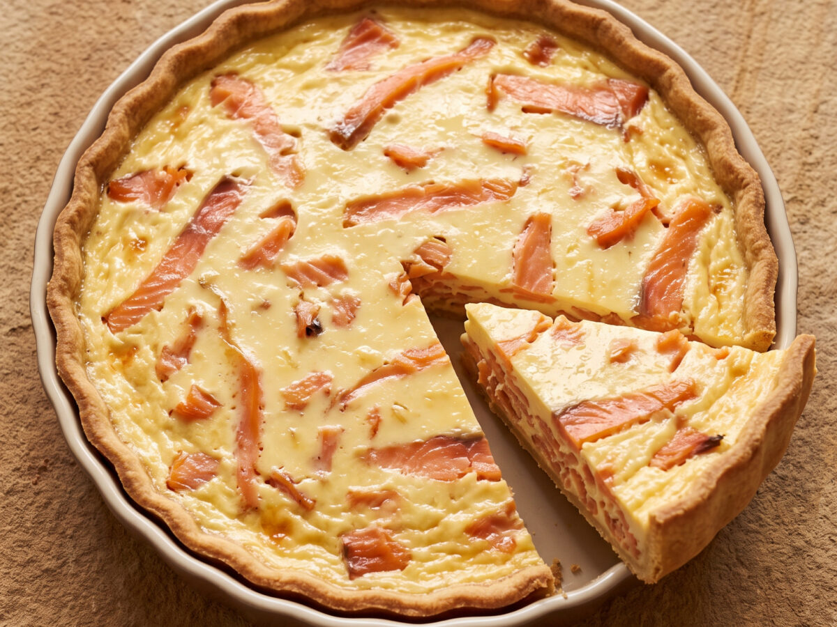 Quiche au saumon fumé – rauchig und cremig