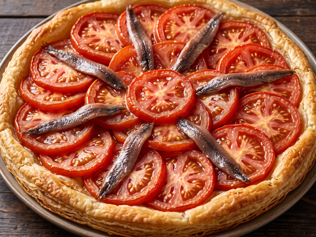 Tarte fine aux tomates et anchois