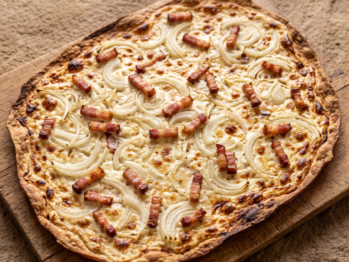 Tarte flambée aus dem Elsass
