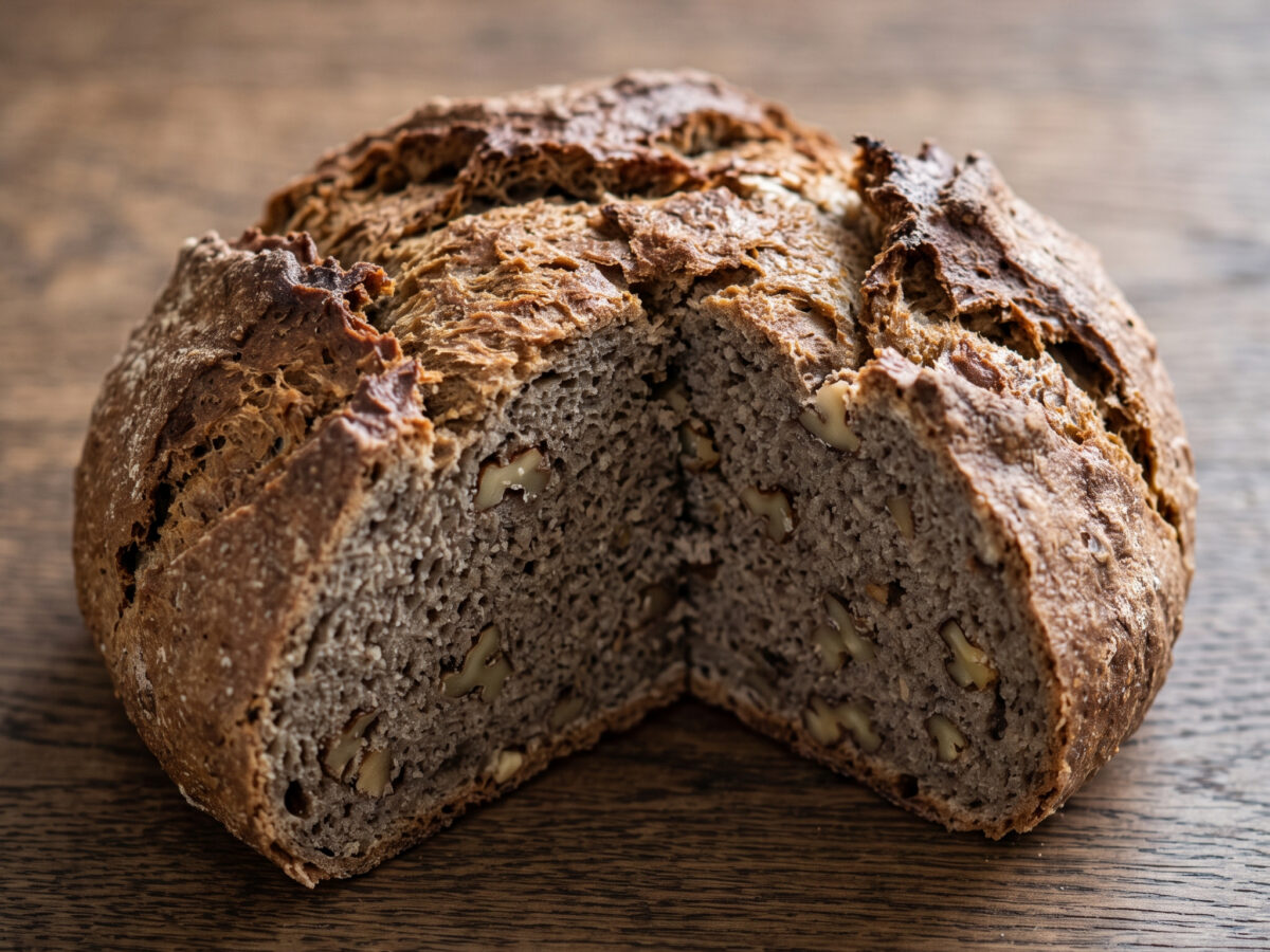 Tourte de seigle auvergnate aux noix